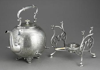 TEKÖK/SAMOVAR, nysilver, bröderna Buch & Werner, Warszawa under Ryssland, sent 1800-tal.