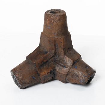 A 'caltrop' candlestick, Southern Sweden, 18th/19th century.
