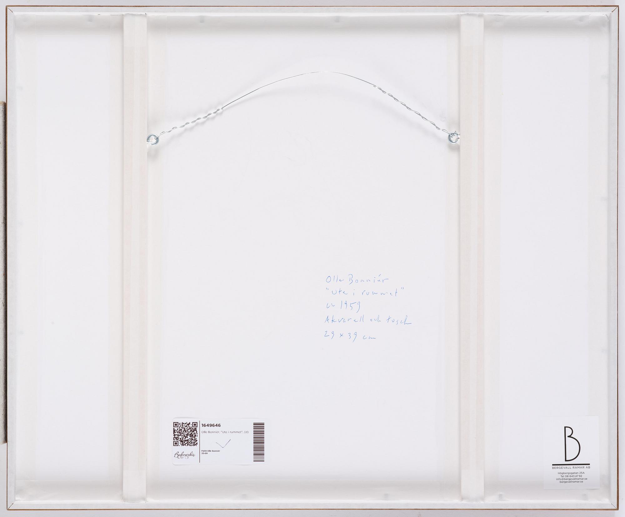 Olle Bonniér, "Ute i rummet".