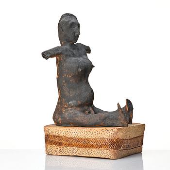 Ulrica Hydman-Vallien, a ceramic sculpture of a seated woman, Sweden, early 1970s.