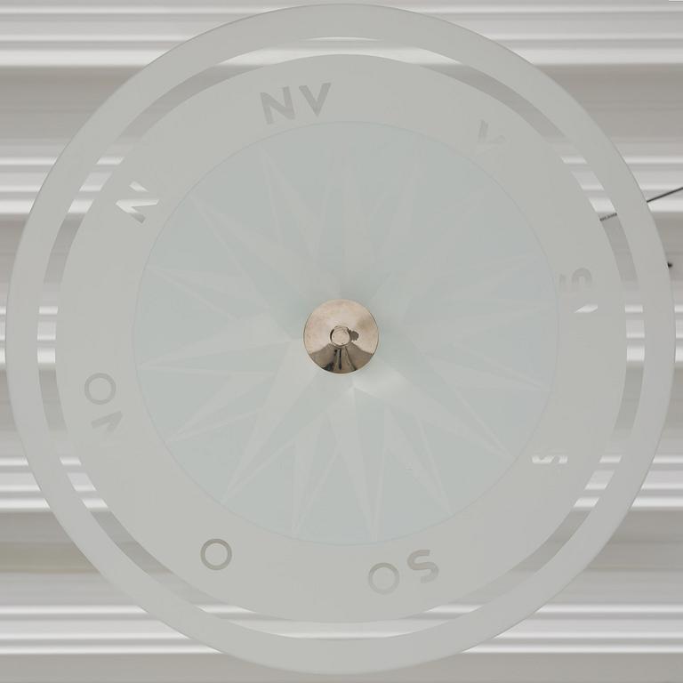 Simon Gate, a ceiling lamp model GD 652, Orrefors, 1930s.