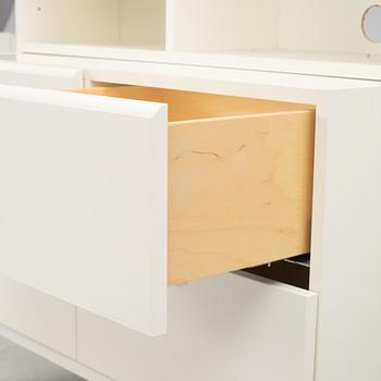 Anne Krook, a pair of "Anne" sideboards with three book cases, Horreds, 21st century.