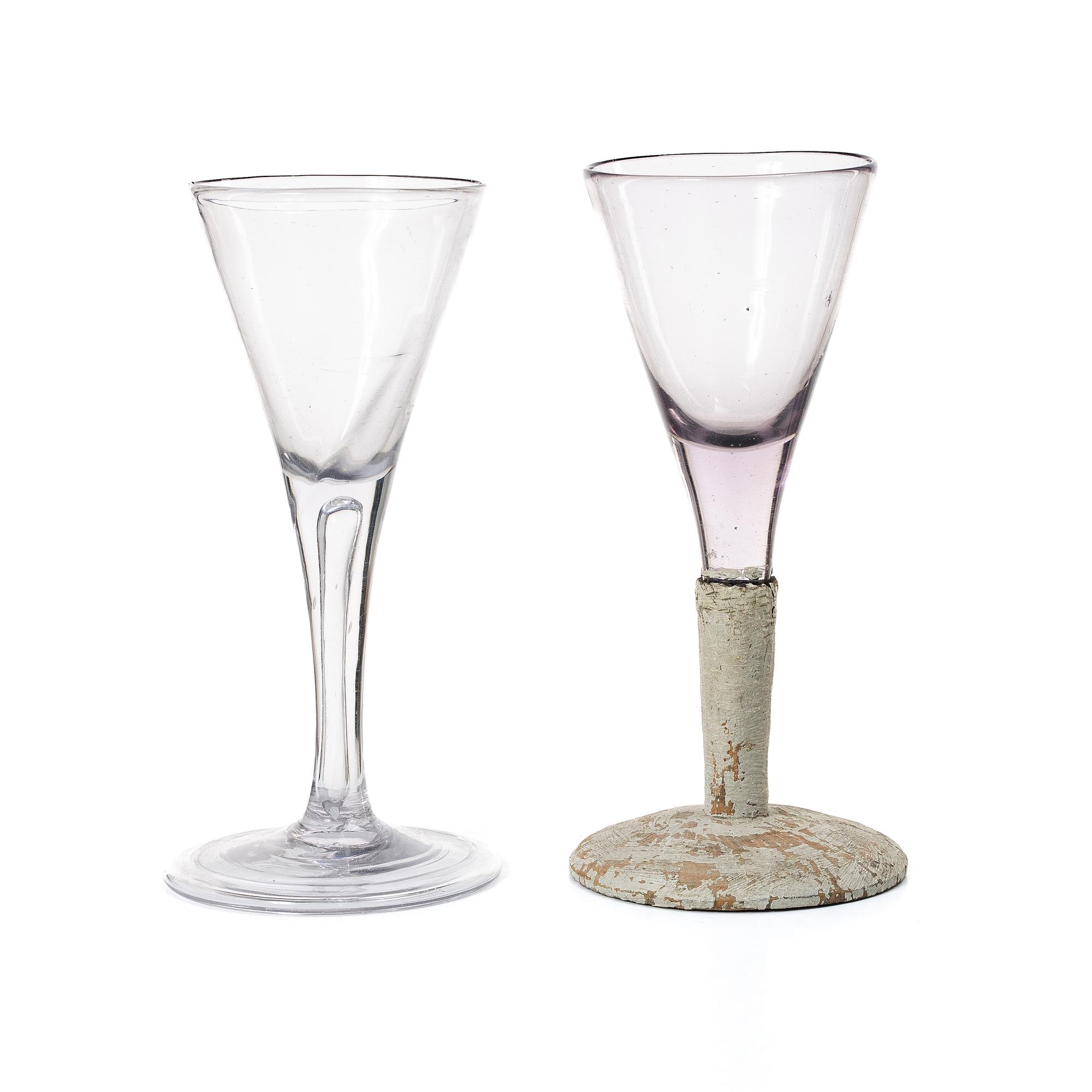 Two Swedish 18th century glasses.