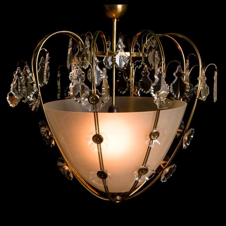 Lisa Johansson-Pape, A late 1940s '70' chandelier for Stockmann Orno.