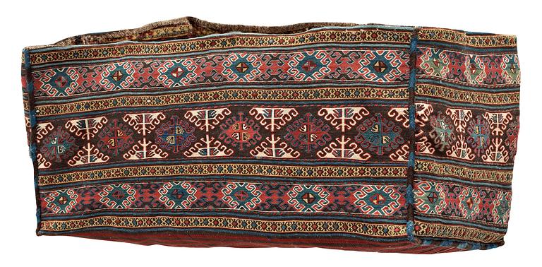 SEMI-ANTIQUE SHASAVAN MAFRASH. Soumak technique. Height 43, length 95 och depth 48 cm.