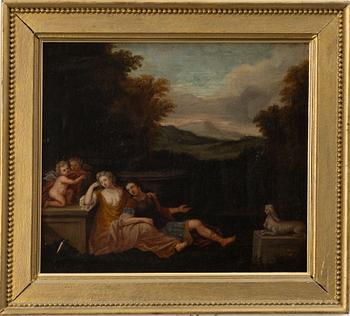 Unknown artist, 18th century, Pastoral Landscape with Reclining Figures.