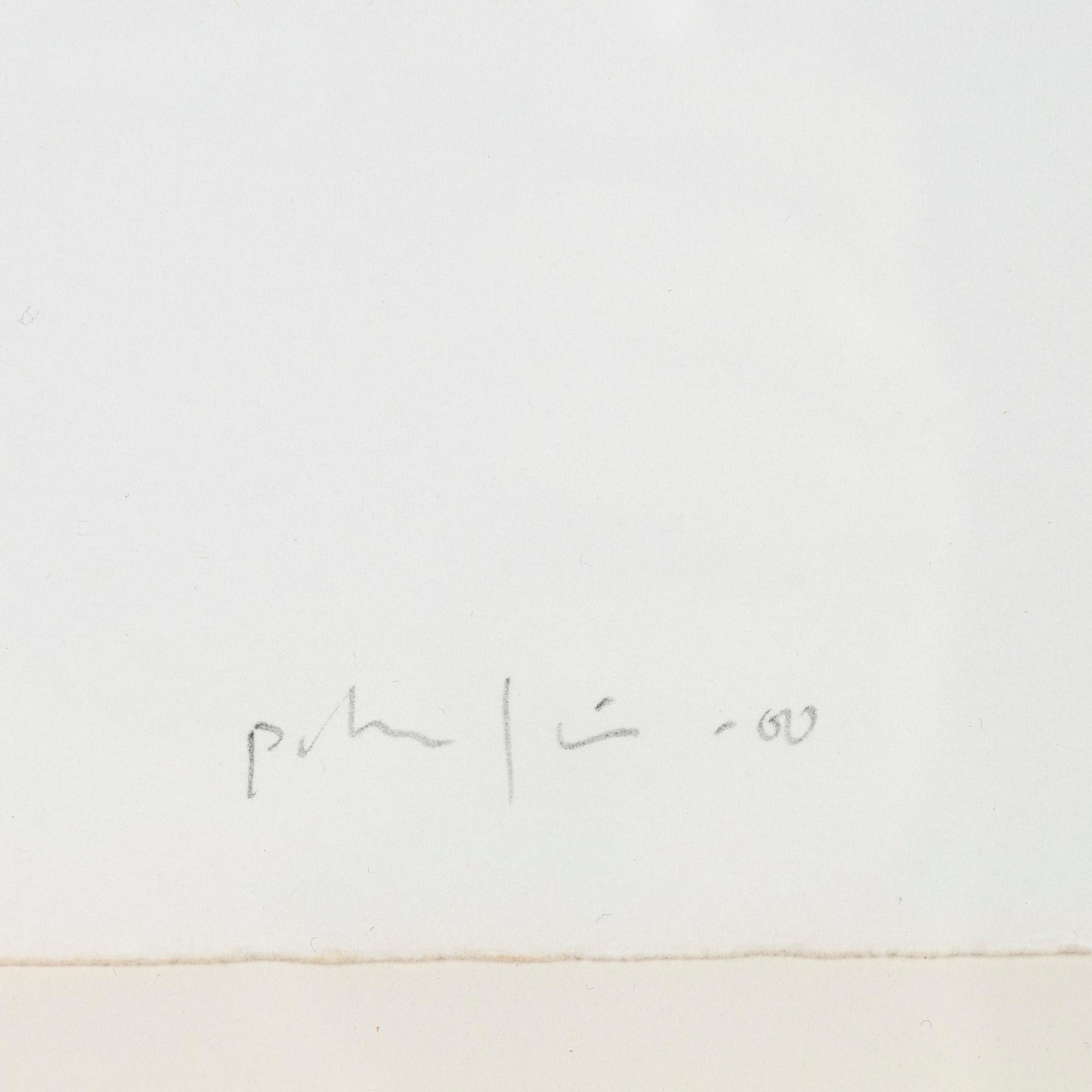 Peter Frie, kolorerad etsning, monotypi, signerad och daterad -00.