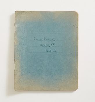 INGMAR BERGMAN (1918-2007), anteckningsbok med handskrivet drama, embryot till "Hets", 1930-tal.