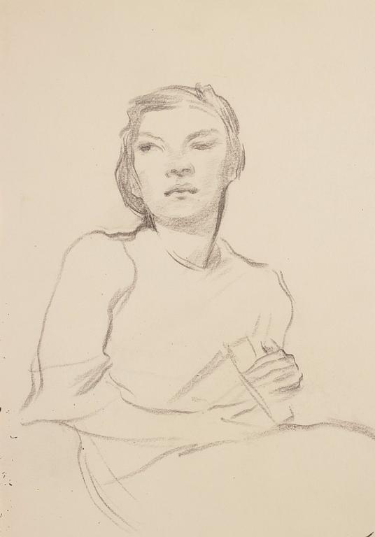 Lotte Laserstein, Model seated.