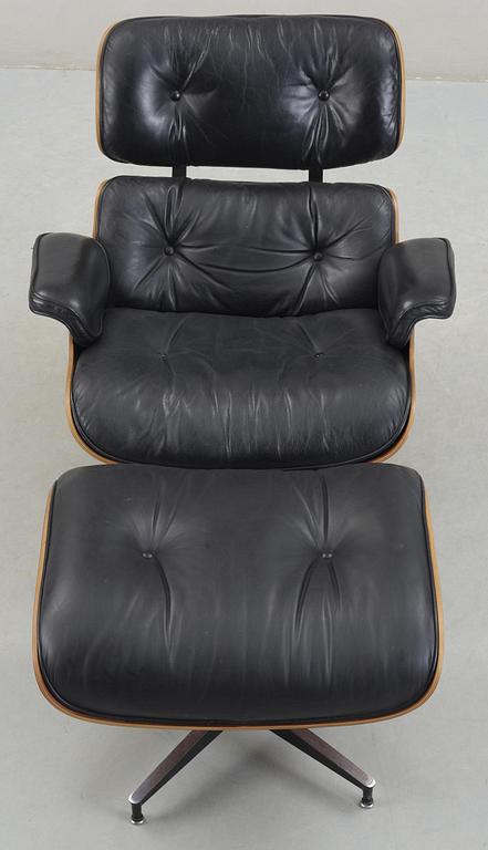 CHARLES & RAY EAMES, "Lounge Chair and ottoman" Herman Miller, USA 1970-tal.