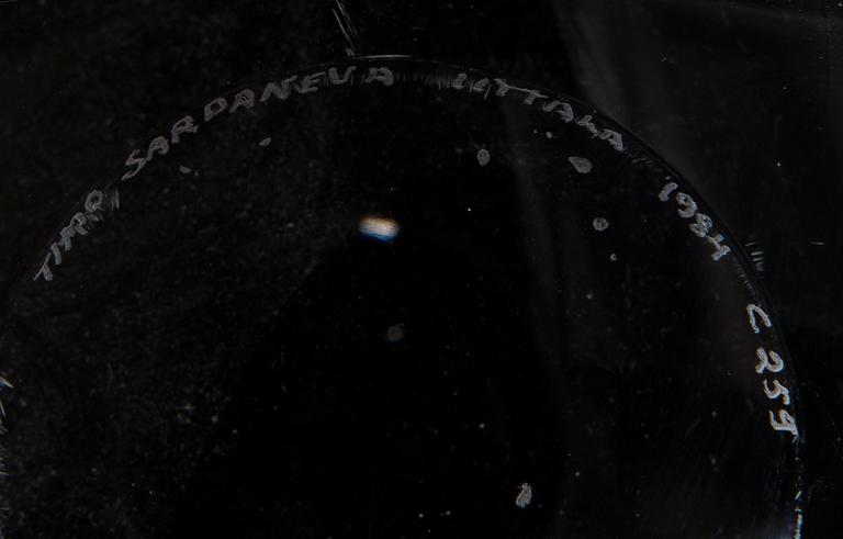 A 'Claritas' glass sculpture, signed Timo Sarpaneva, Iittala 1984 C259.