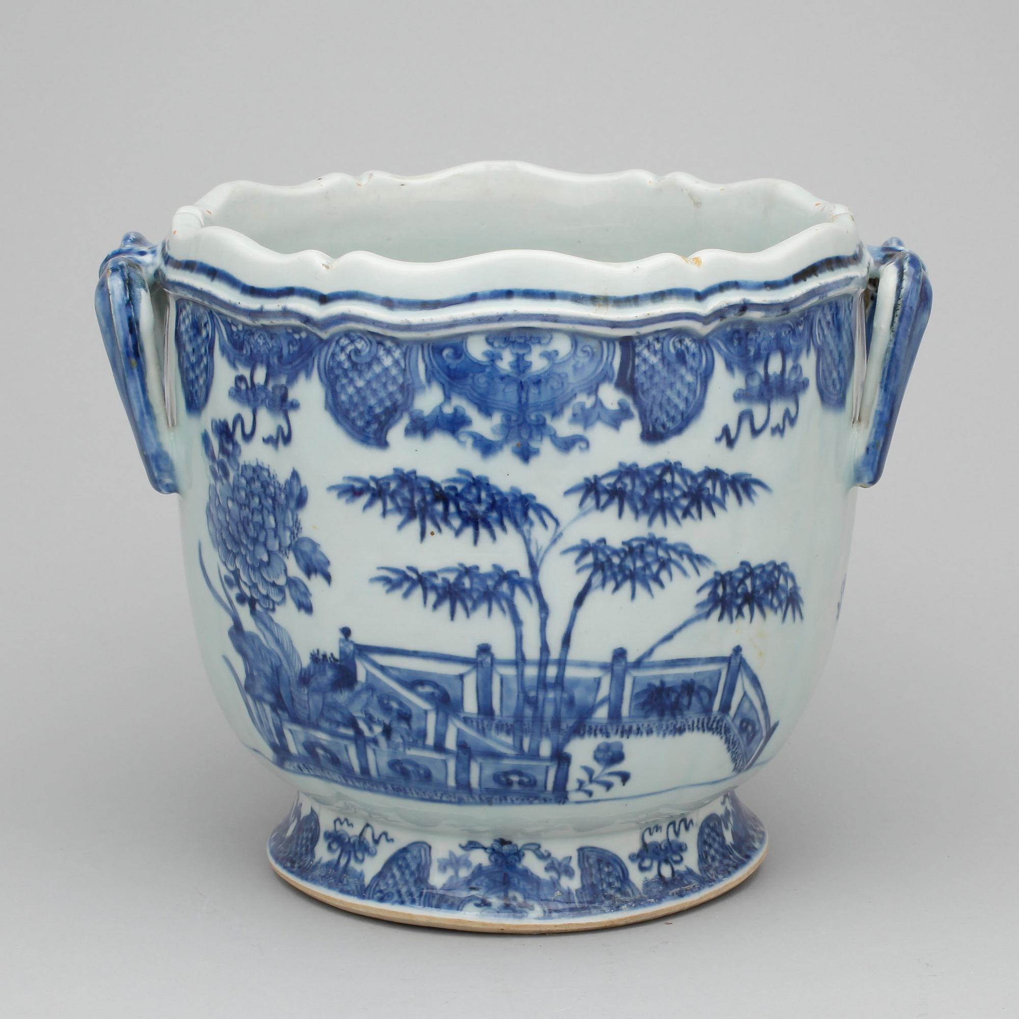 VINKYLARE, kompaniporslin. Qing dynastin, Qianlong (1736-1795).