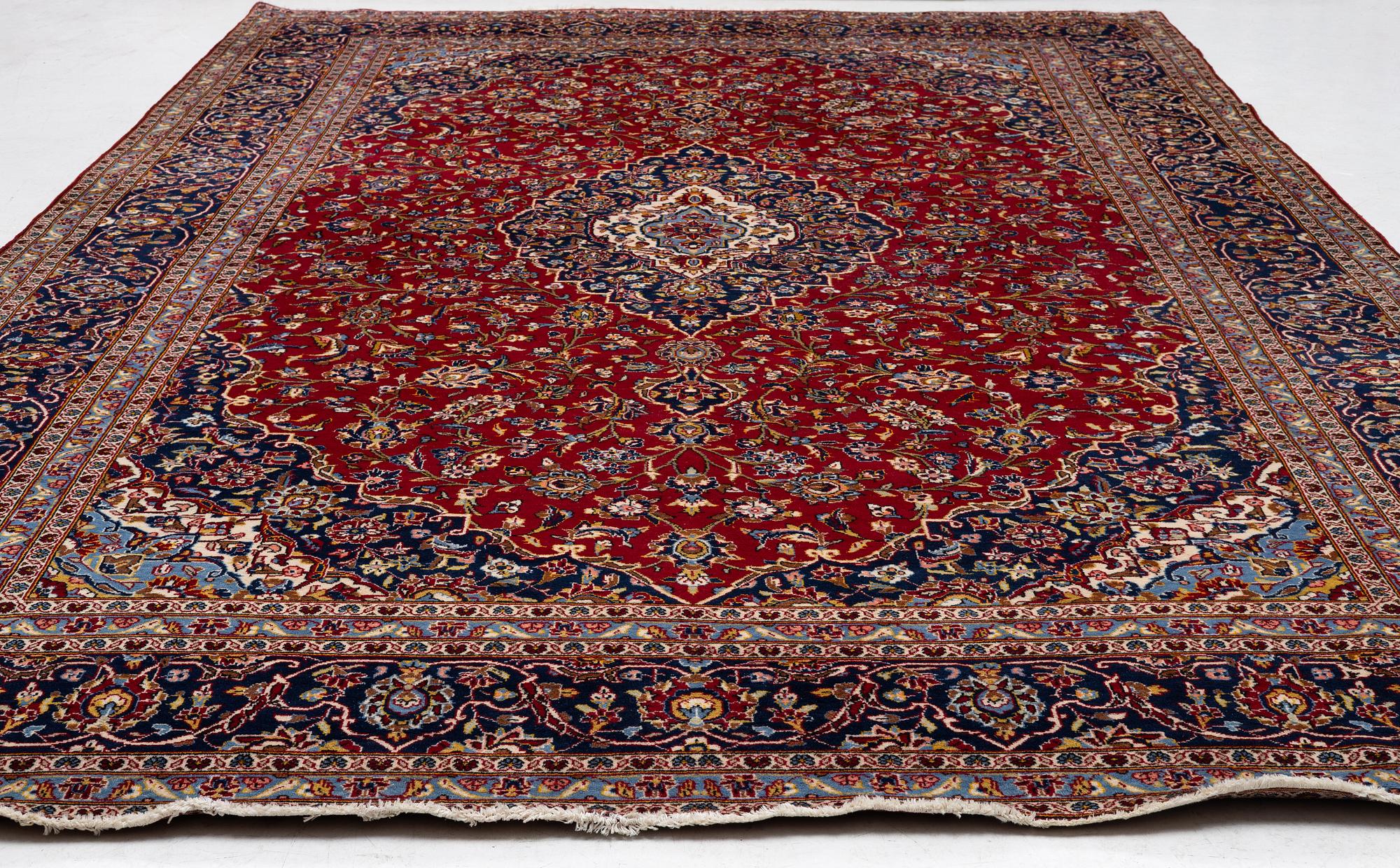 Rug, Keshan, approx. 345 x 295 cm.