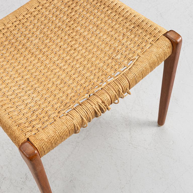 Niels Otto Møller, stolar, 6 st, modell 71, J.L. Møllers Møbelfabrik, Danmark, 1950/60-tal.