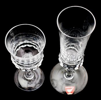 SNAPSGLAS OCH LIKÖRGLAS, 6+6 st, "Silvia" Orrefors.