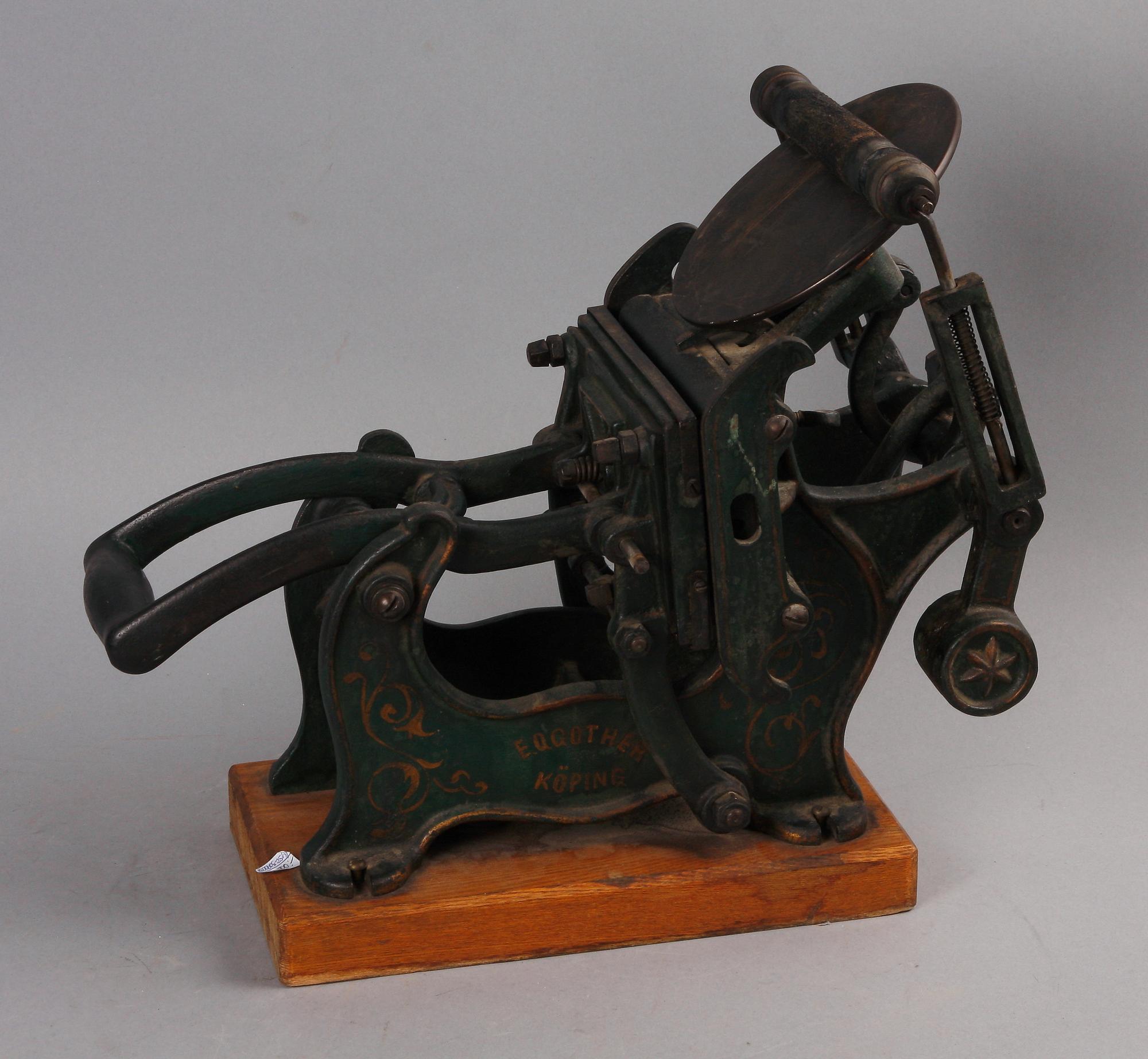 TRYCKPRESS, järn, 1800-tal.