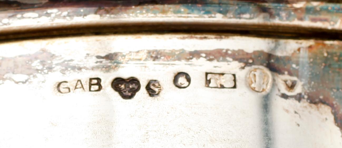 STOP, silver, GAB, Stockholm 1945. Vikt ca 595 g.