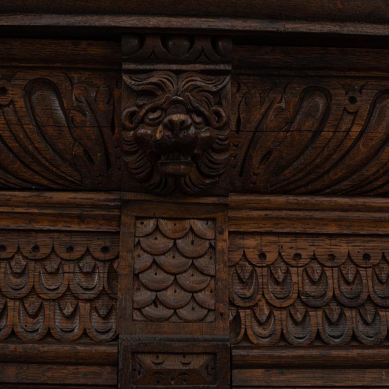 A 19th century oak cabinet.