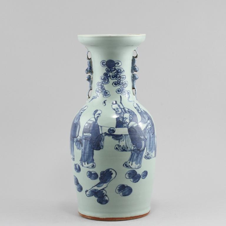 GOLVVAS, porslin, Kina, omkring sekelskiftet 1800/1900.