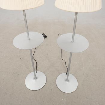 Philippe Starck, a pair of "Romeo soft" floor lamps for Flos, late 20th century.