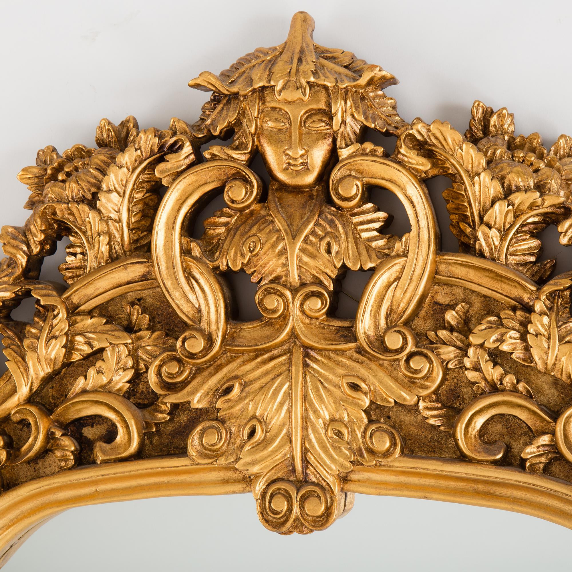 A later part of the 20th century mirror and consol table.