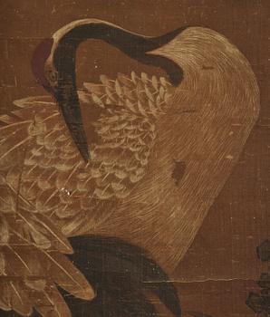 Okänd konstnär, rullmålning, färg och tusch på siden lagt på papper.