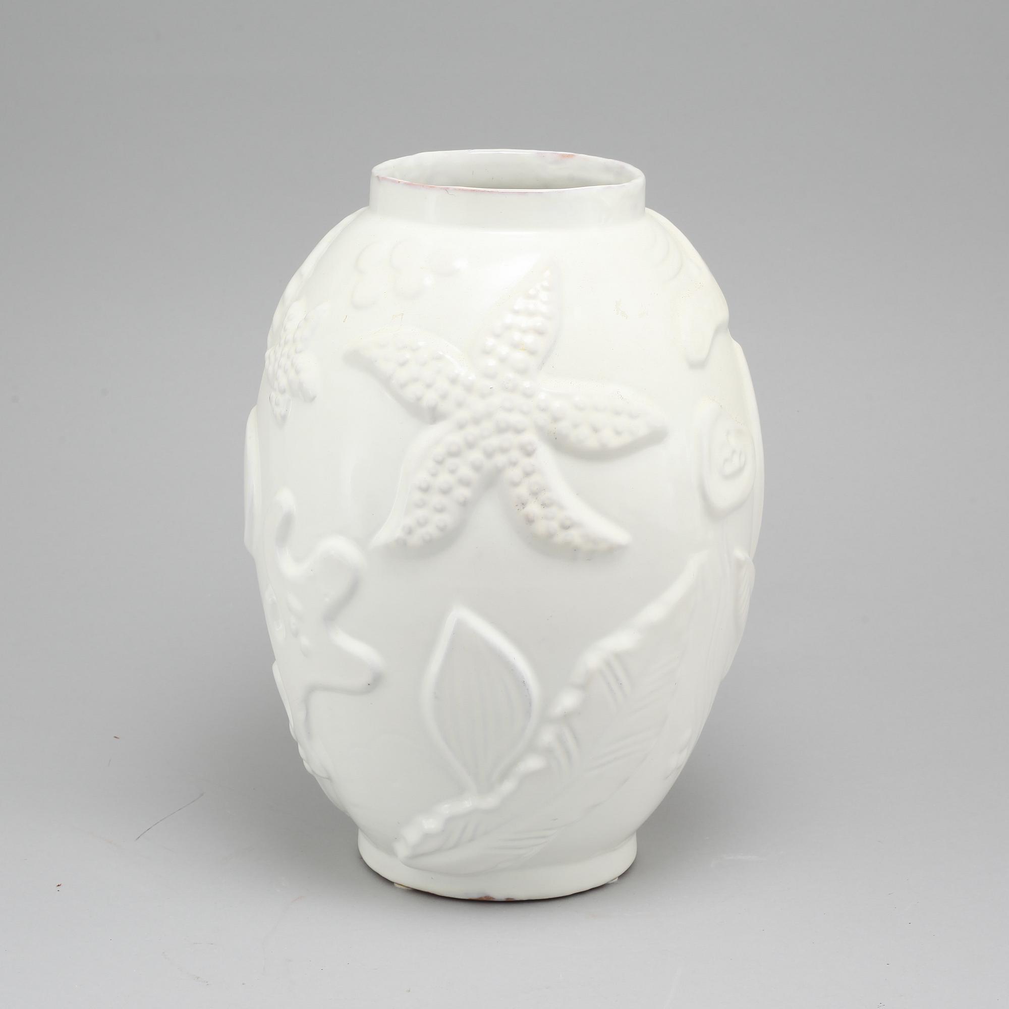 ANNA-LISA THOMSON, golvvas, lergods, Upsala Ekeby, 1940-tal.