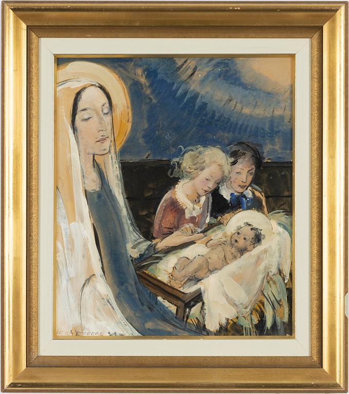 Olle Hjortzberg, "The Madonna and Child".