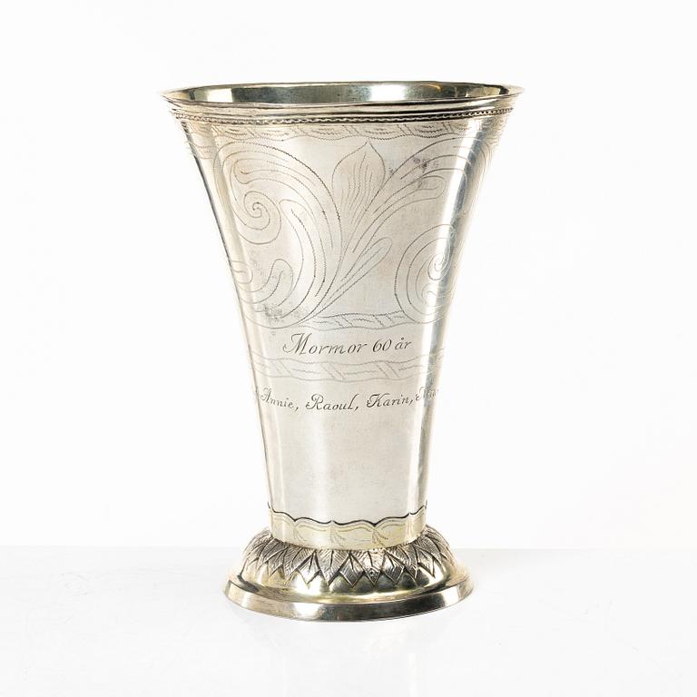 Olof Peter Almén, bägare, silver,Hedemora, 1809.
