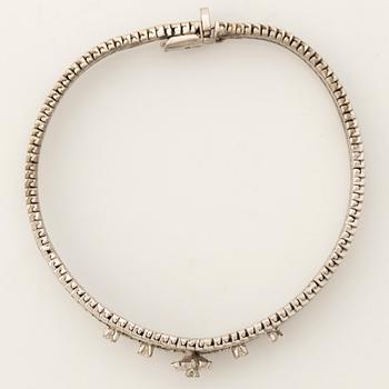 Brilliant cut diamond bracelet.