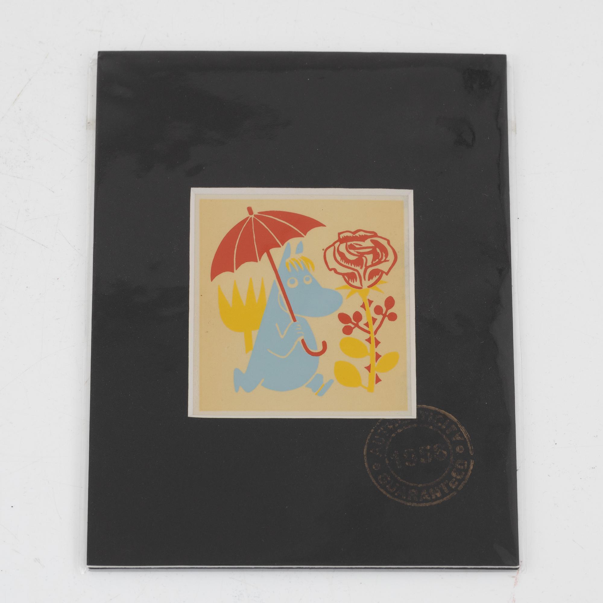 Tove Jansson, efter, 4 st, Mumin-motiv.