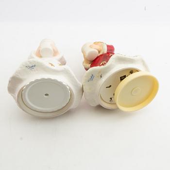 En samling änglar samt adventsljusstake 14 st 1900-tal.