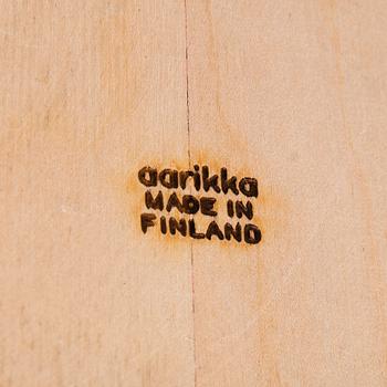 KYNTTELIKKÖ, puuta ja lasia, leimattu Aarikka made in Finland.