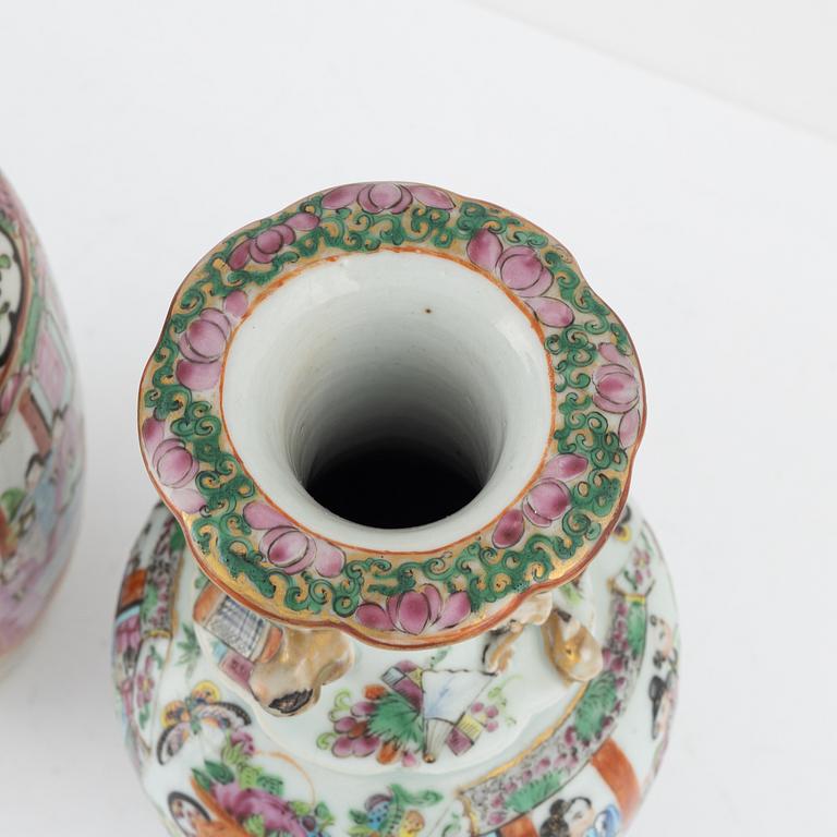 Two Kanton style porcelain vases, China, early 20th century.