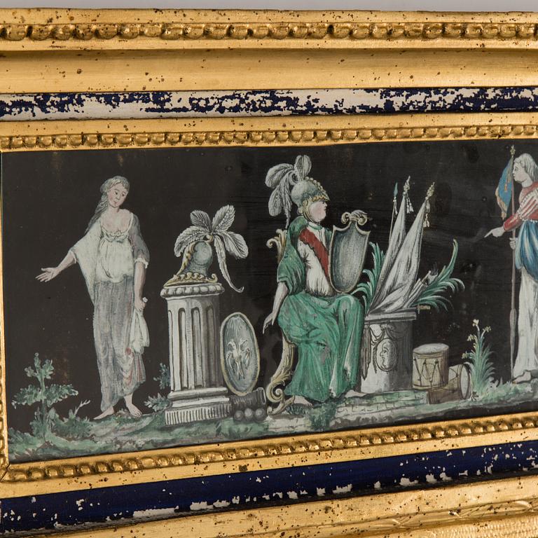 SPEGEL, av Nils Sundström (spegelmakare i Stockholm 1754-1781), daterad 177(?).
