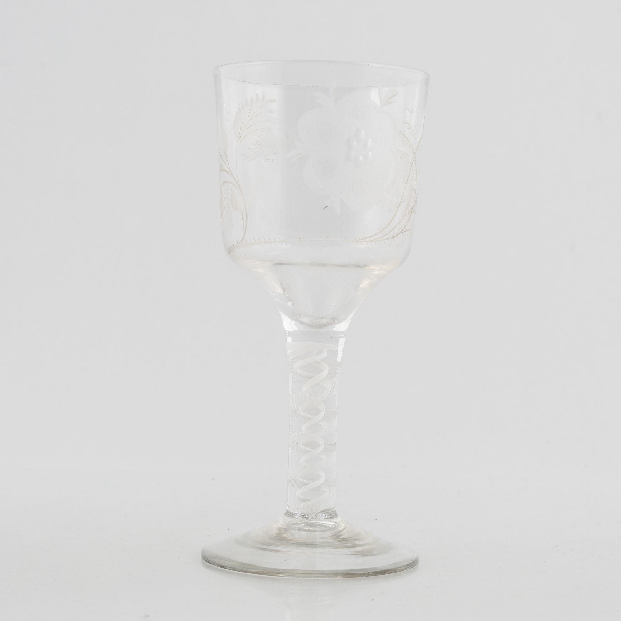 An Anglo-Irish 18th century wine glass.