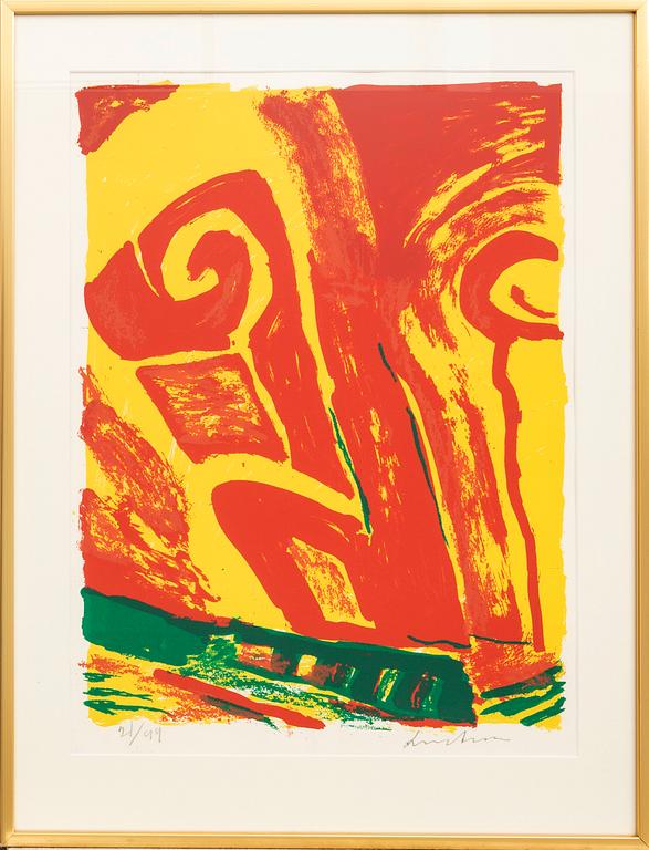 Bengt Lindström, lithograph signed and numbered 21/99.
