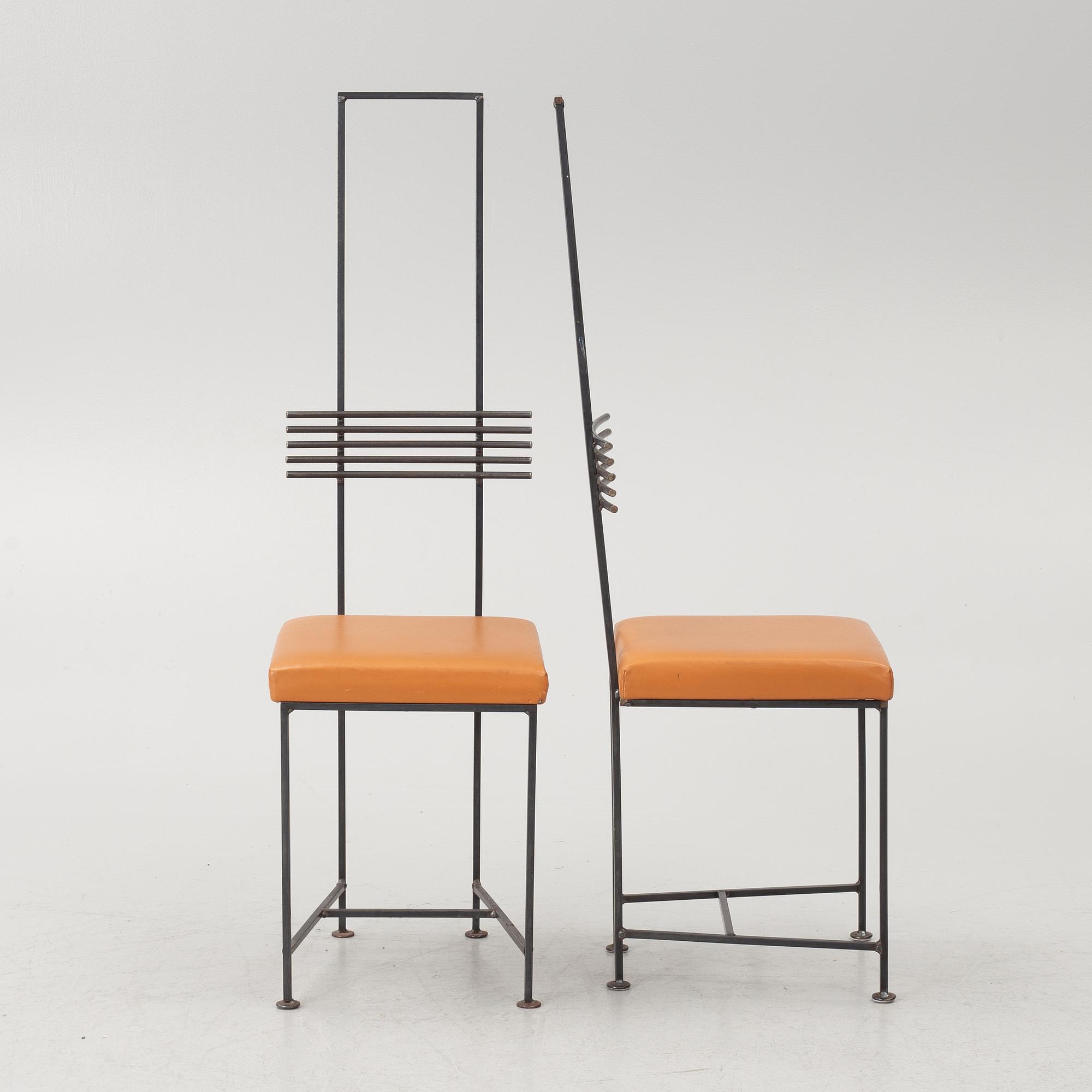 Göran Olsson, chairs, 8, Olsson & Dåm, late 20th century.