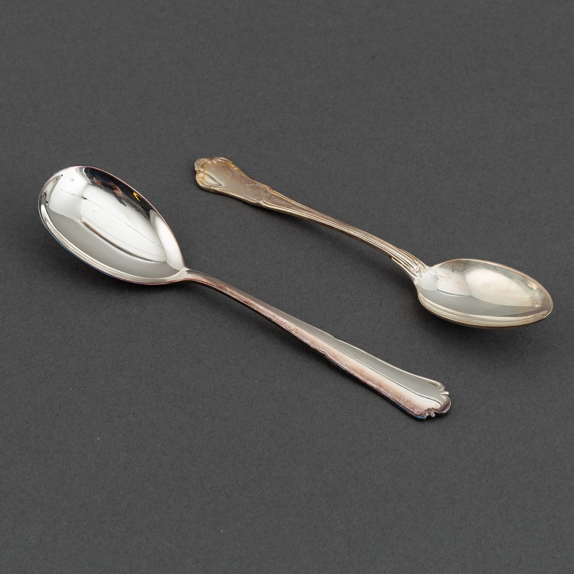 A german silver cutlery service, silver 800, including Bruckmann (68+ 24 pieces).