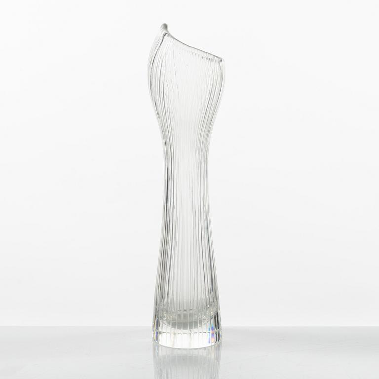 Tapio Wirkkala, a glass vase, signed.