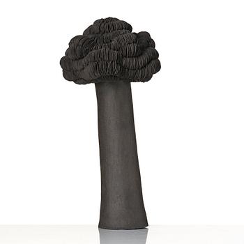 Carl Richard Söderström, a black stoneware sculpture 'Young Tree', his own workshop, Stockholm 2013.