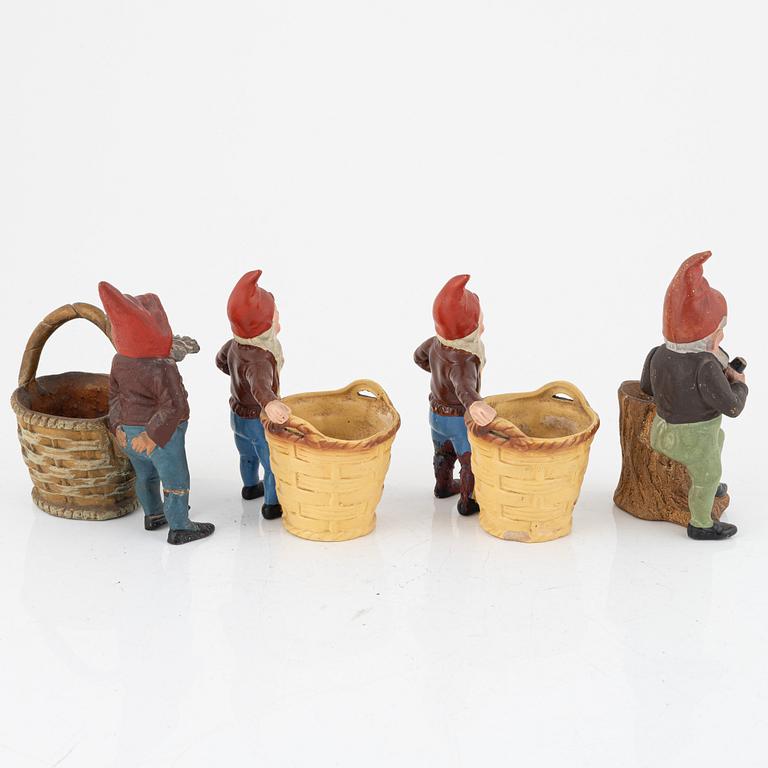 A group of fifteen gnomes, first half of the 20th Century.