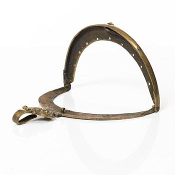Mässingsföremål, fem stycken, 1700 - 1800-tal.
