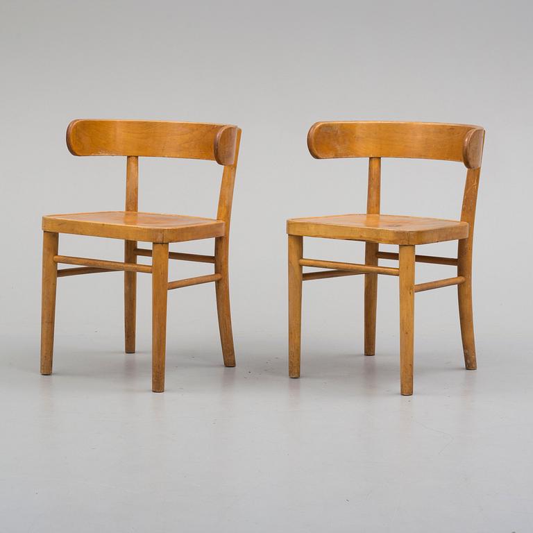 A set of 8 'WWII' chairs by Werner West, designed 1930.