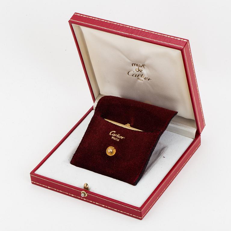 CARTIER, alarm clock, 50 x 53 (63) mm.