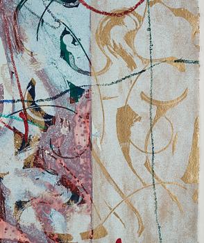 Steven Sorman, mixed media on paper, signed and dated 1984.