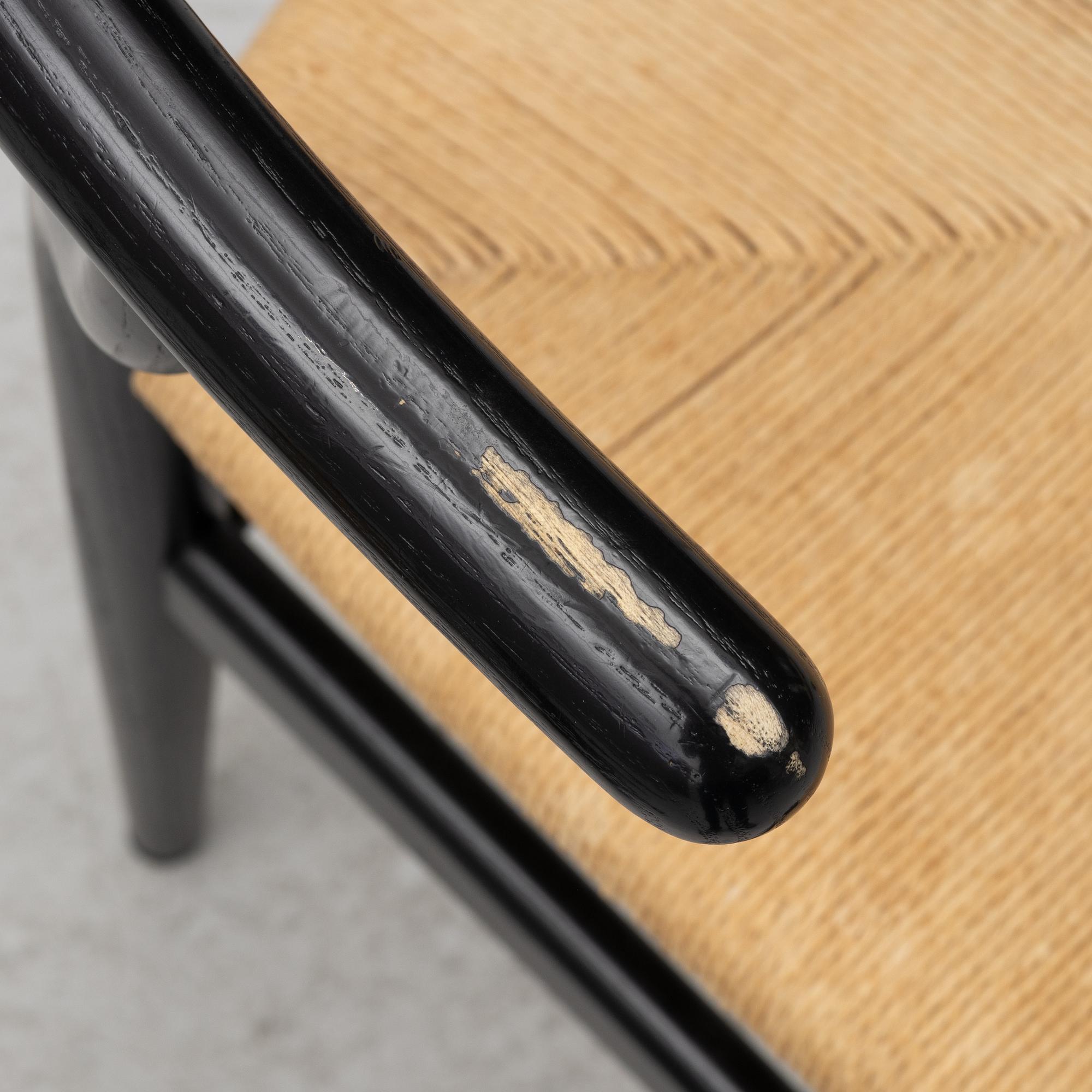 Hans J. Wegner, chairs, 6 pcs, CH24 "The Wishbone Chair", probably Carl Hansen & Son, Odense, Denmark, contemporary production.