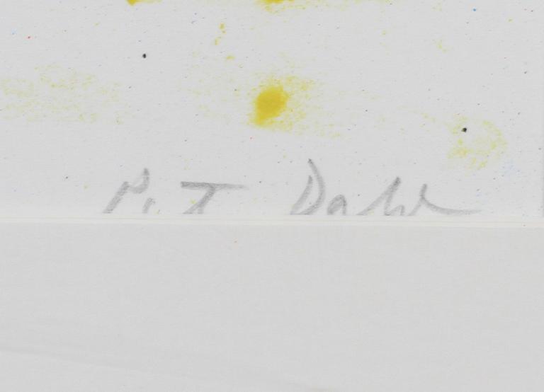 PETER DAHL, färglitografi, sign, PT.