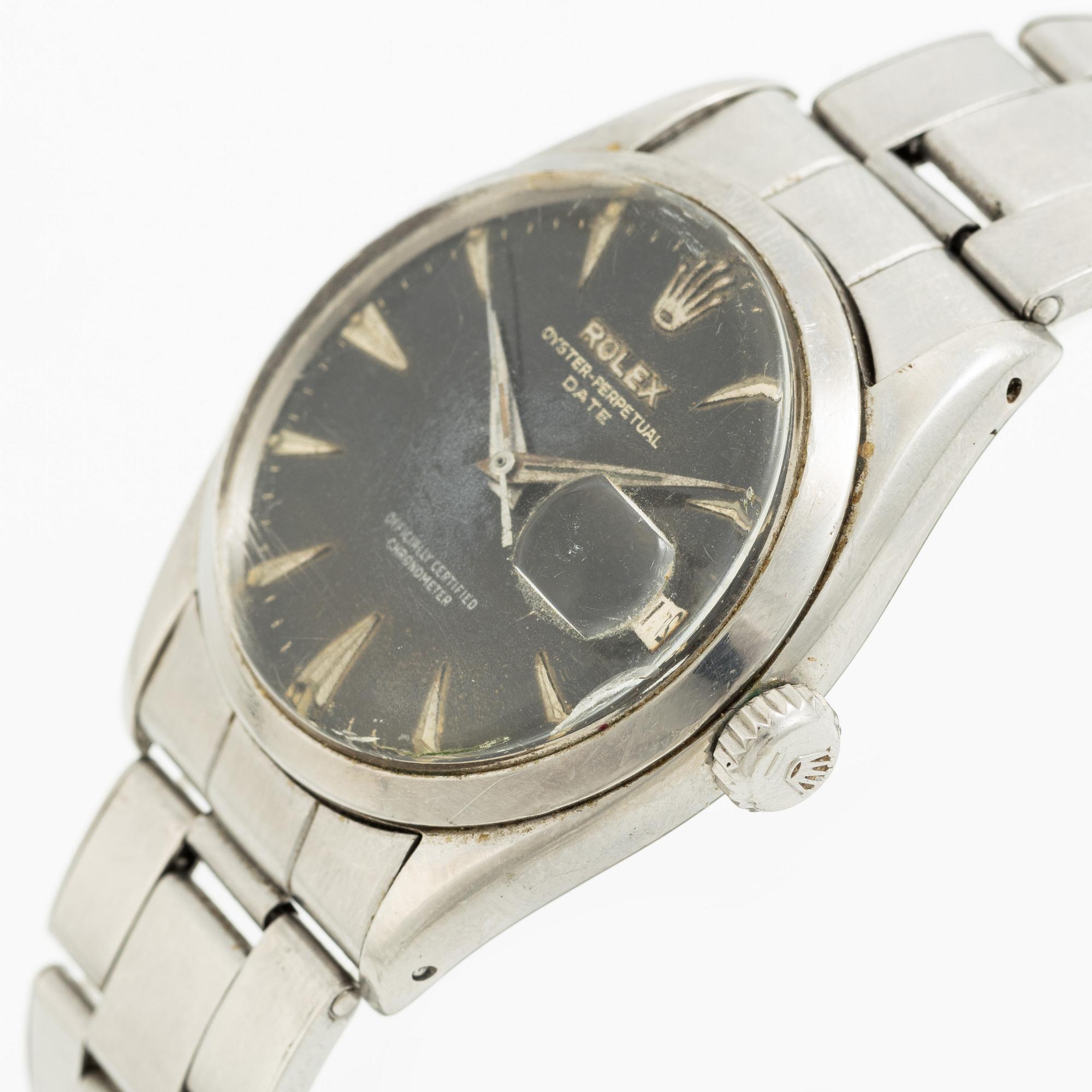 Rolex, Oyster Perpetual, Date, Chronometer, wristwatch, 34,5 mm.