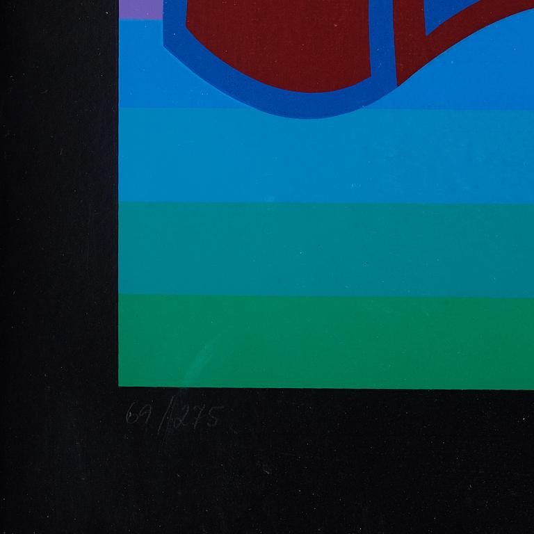 Victor Vasarely, silkscreen in colours, signed 69/275.